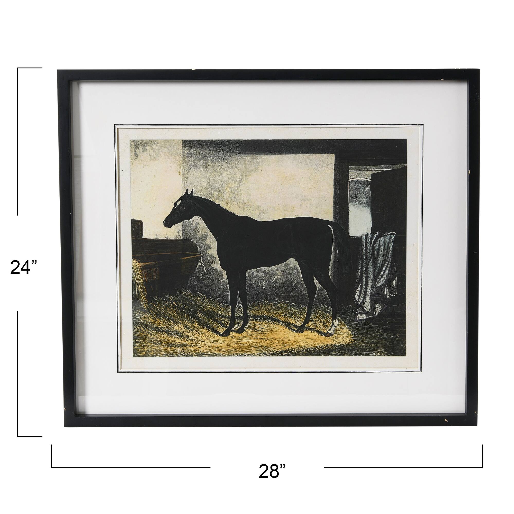 Hello Honey® Framed Horse Print Wall Hanging